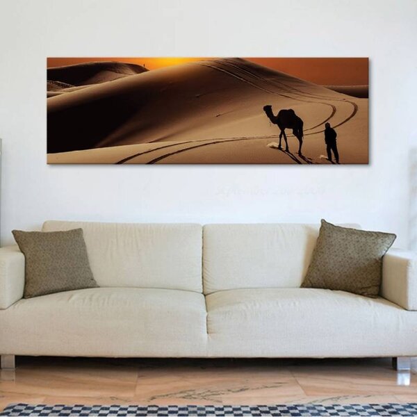 70x40 cm - Nehéz út a sivatagban vászonkép