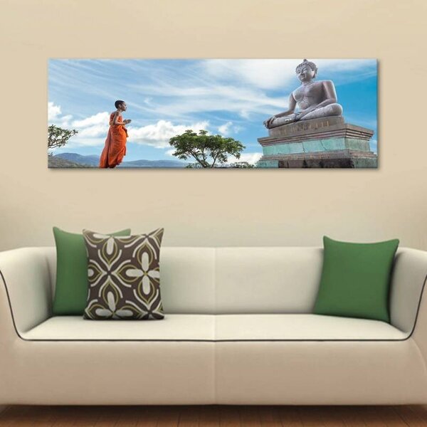 70x40 cm - Buddha előtt vászonkép