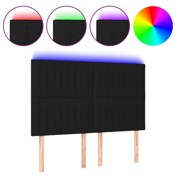 LED Fejtámla - Fekete Szövet - 144x128cm