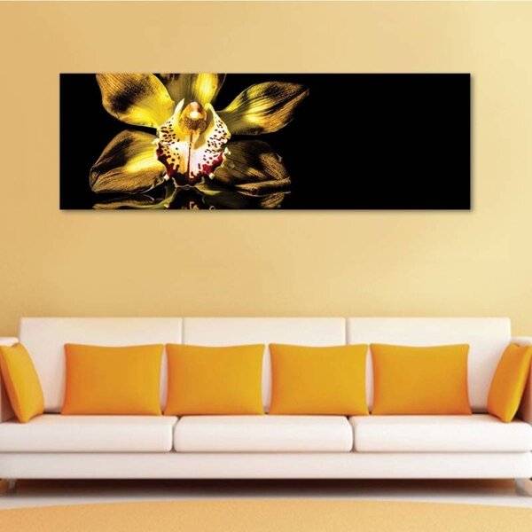 70x40 cm - Arany orchidea vászonkép