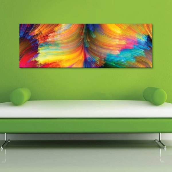 70x40 cm - Mozgó színek absztrakt vászonkép