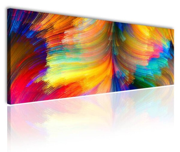 70x40 cm - Mozgó színek absztrakt vászonkép
