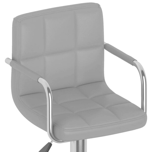 VidaXL Szürke Műbőr Bárszék - 2 db