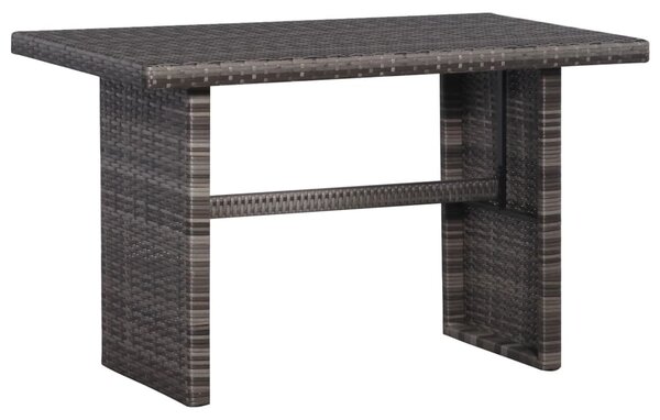 3 darabos szürke polyrattan bisztrószett párnákkal