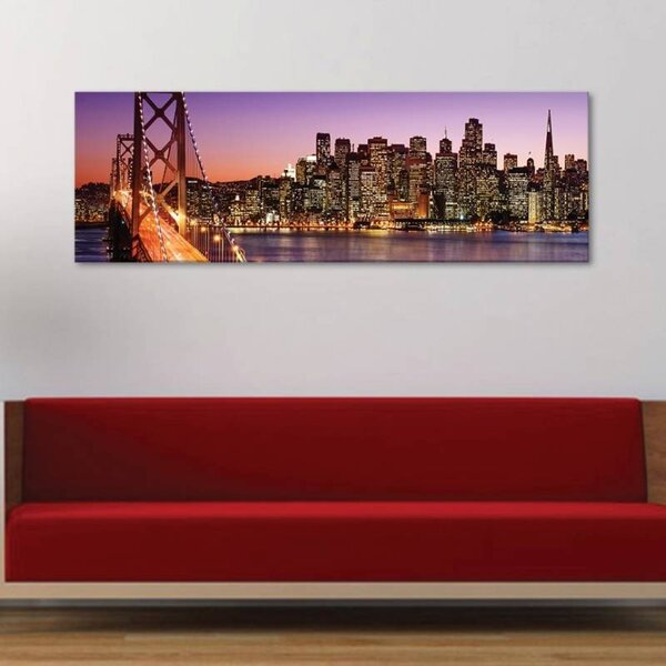 70x40 cm - San Francisco éjszaka vászonkép