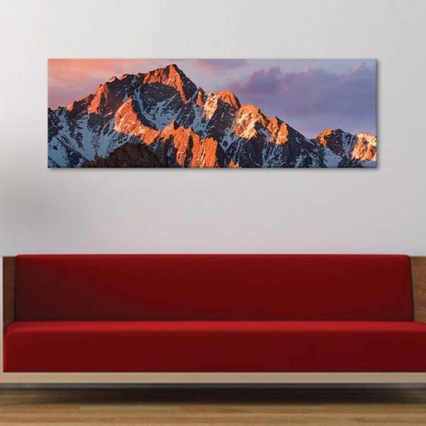 70x40 cm - Veszélyes hegycsúcsok vászonkép
