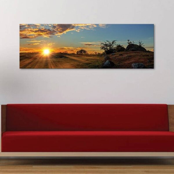 70x40 cm - Mikor lemegy a nap vászonkép