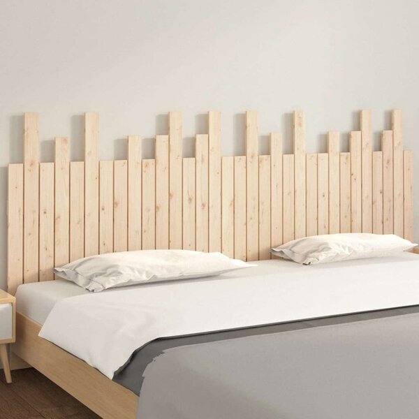 VidaXL tömör fenyőfa fali fejtámla 204x3x80 cm