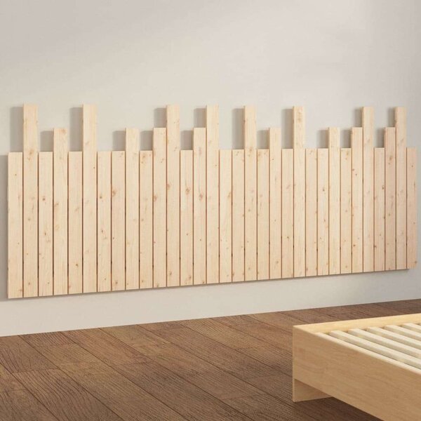 VidaXL tömör fenyőfa fali fejtámla 204x3x80 cm