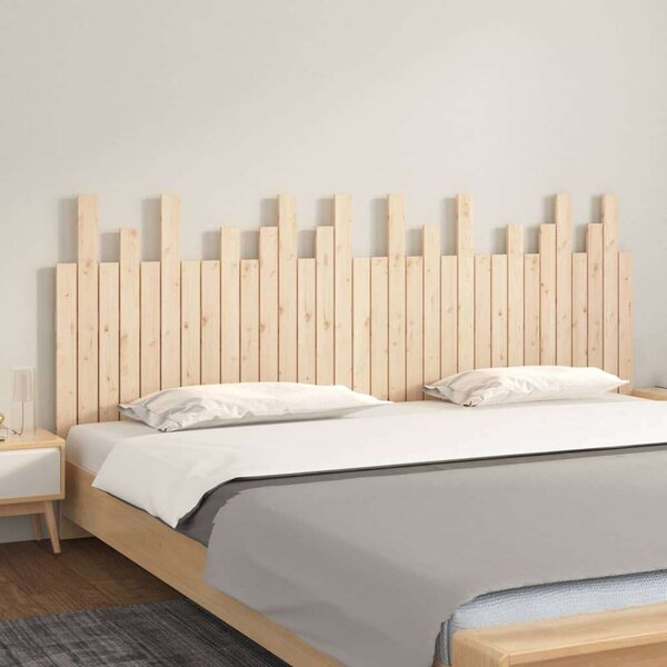 VidaXL tömör fenyőfa fali fejtámla 204x3x80 cm