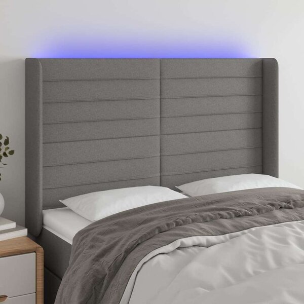 VidaXL LED Ágyfejtámla - Szövet - 147x128cm