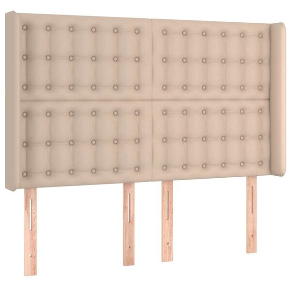 VidaXL Ágytámlá - Cappuccino Műbőr - 147x16x118/128 cm