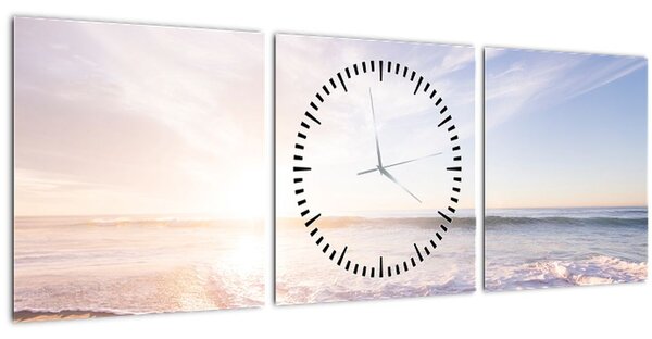 Homokos tengerpart képe (órával) (90x30 cm)