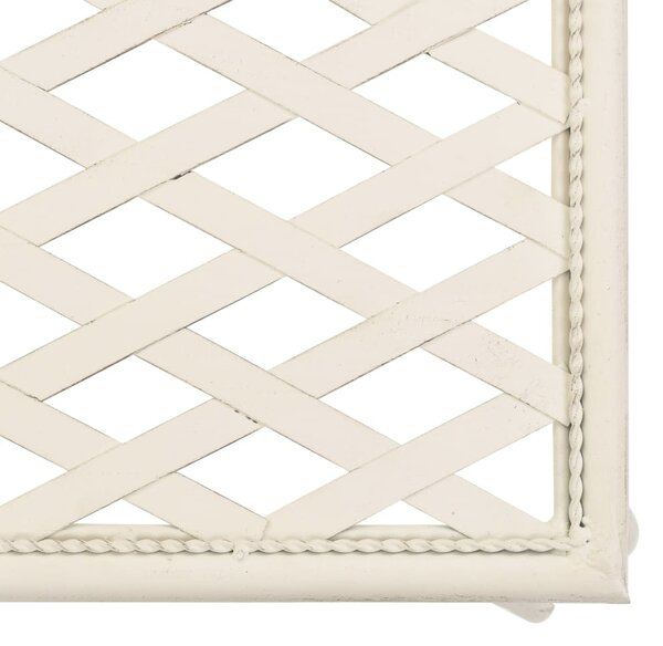 Fehér antik fém kerti pad 128 cm