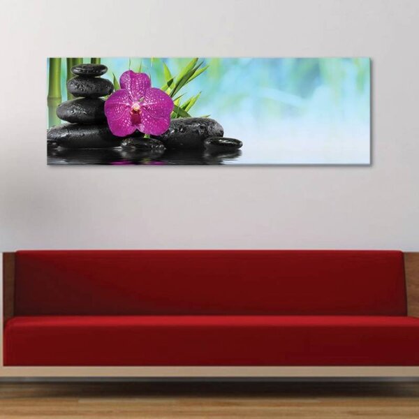 70x40 cm - Yoga Orchideák vászonkép