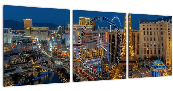 Kép - Las Vegas (órával) (90x30 cm)