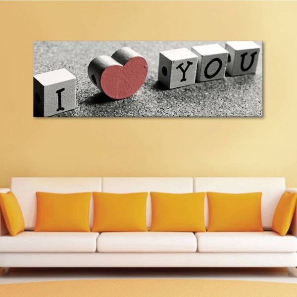 70x40 cm - I Love You vászonkép