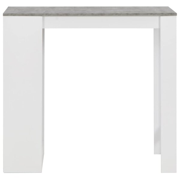 Fehér bárasztal polccal 110 x 50 x 103 cm
