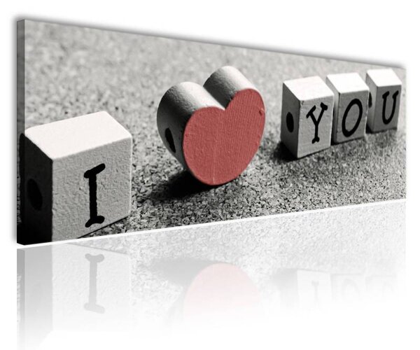 70x40 cm - I Love You vászonkép