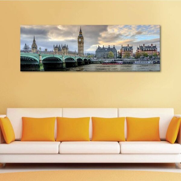 70x40 cm - Esős London vászonkép