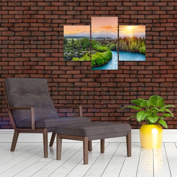 Kép - Erdei hegyvidéki táj (90x60 cm)