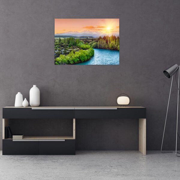 Kép - Erdei hegyvidéki táj (70x50 cm)