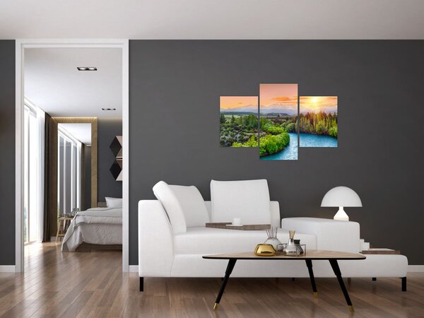 Kép - Erdei hegyvidéki táj (90x60 cm)