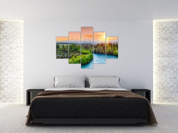 Kép - Erdei hegyvidéki táj (150x105 cm)