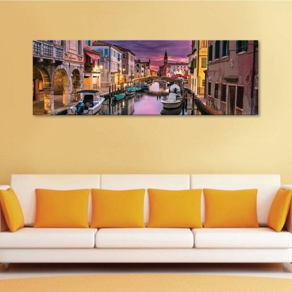 70x40 cm - Velence éjszaka vászonkép