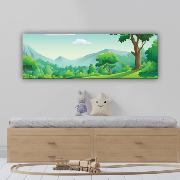 70x40 cm - Mesebeli rét vászonkép
