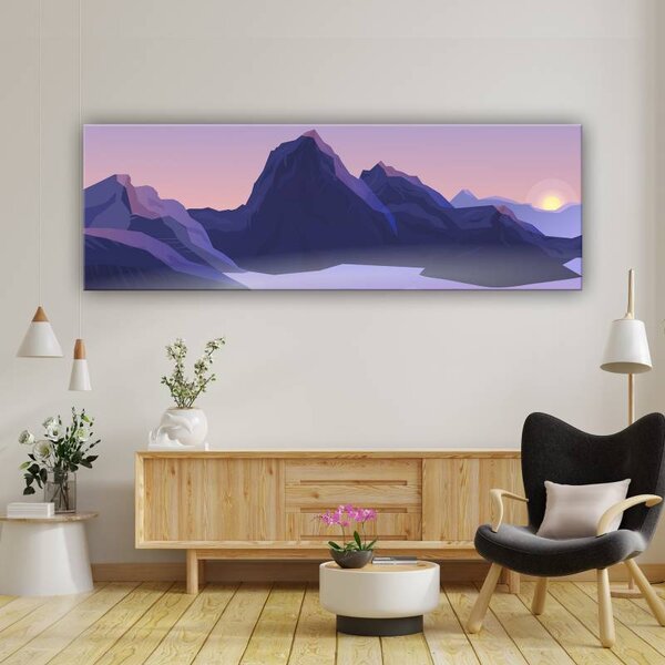 70x40 cm - Mesebeli hegyek vászonkép