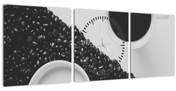 Kávé képe (órával) (90x30 cm)