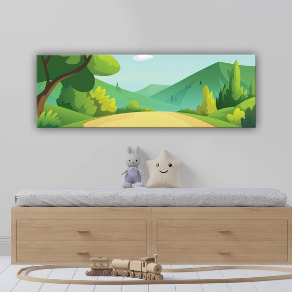 70x40 cm - Mesebeli tisztás vászonkép
