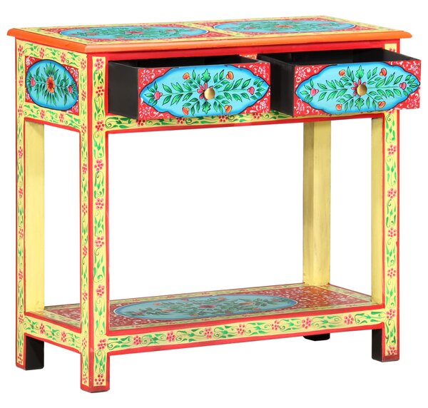 Kézzel festett tömör mangófa tálalóasztal 80 x 35 x 75 cm