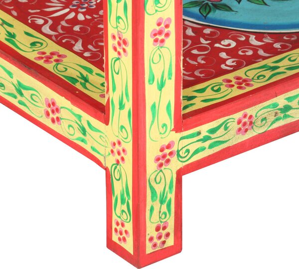 Kézzel festett tömör mangófa tálalóasztal 80 x 35 x 75 cm