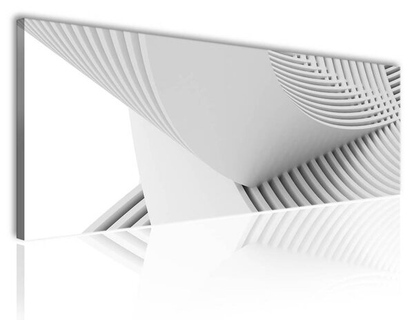 70x40 cm - Lágy absztrakt 3D ívek vászonkép