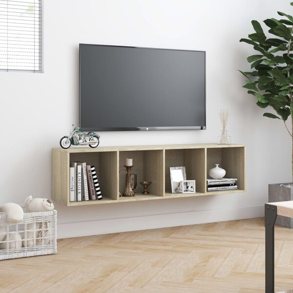 Sonoma tölgy színű könyv-/TV-szekrény 143 x 30 x 36 cm