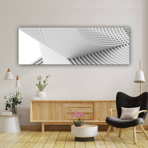 70x40 cm - Lágy absztrakt 3D ívek vászonkép
