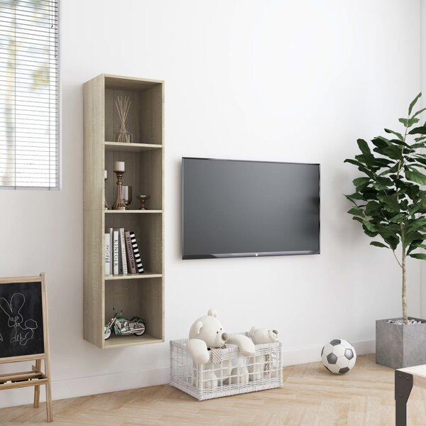 Sonoma tölgy színű könyv-/TV-szekrény 143 x 30 x 36 cm