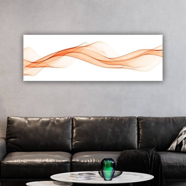 70x40 cm - Narancs lágy ívek vászonkép