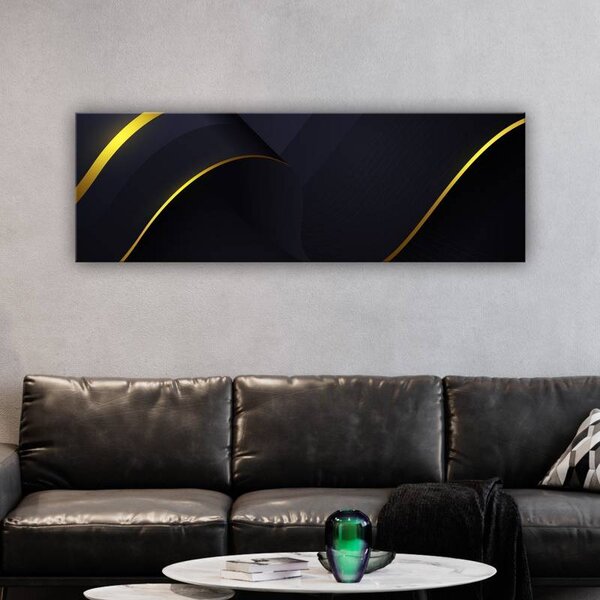 70x40 cm - Vékony arany ívek vászonkép