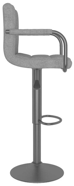 VidaXL Bárszék - 2 db - Szövet - Világosszürke