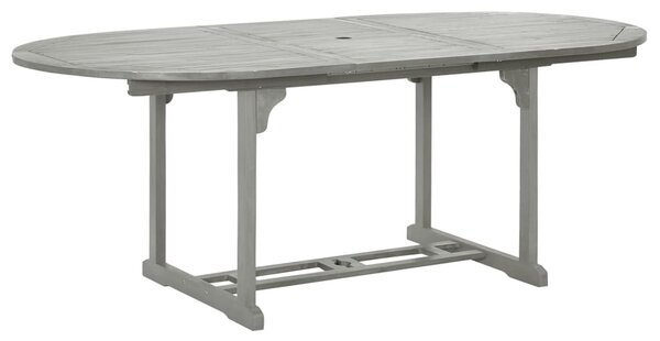 Szürke tömör akácfa kerti asztal 200 x 100 x 75 cm