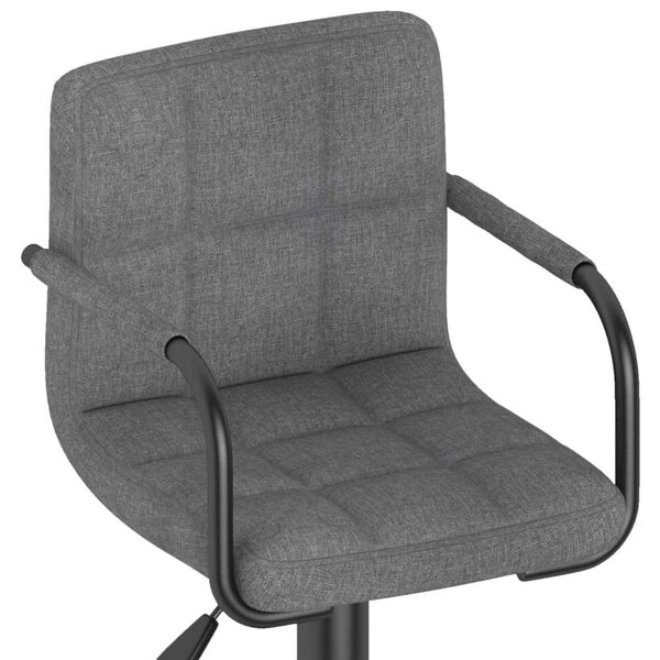 VidaXL Bárszék - 2 db - Szövet - Világosszürke