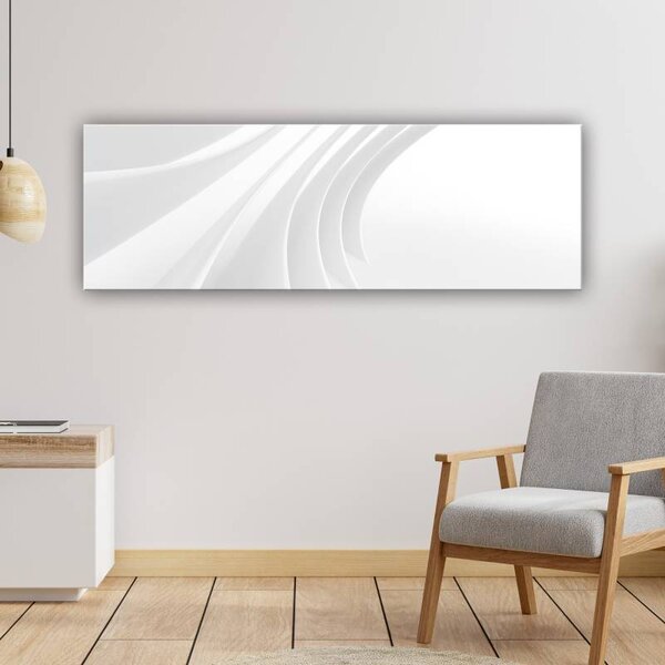 70x40 cm - Halvány fehér 3D ívek vászonkép