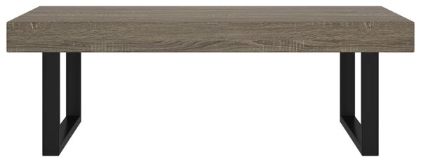 Szürke és fekete MDF és vas dohányzóasztal 120x60x40 cm