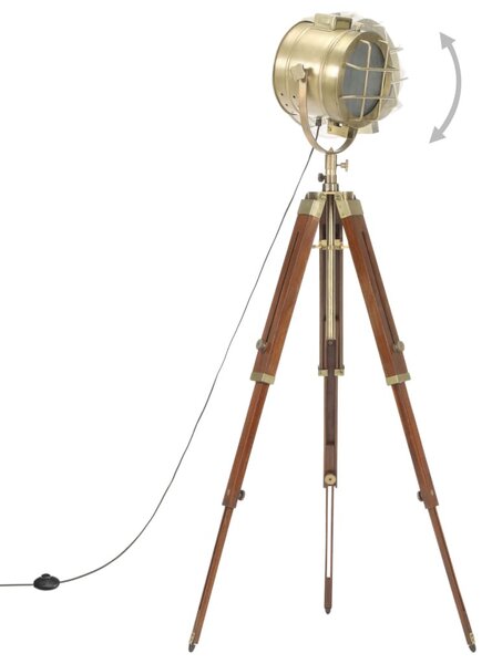 Háromlábú tömör mangófa állólámpa 165 cm