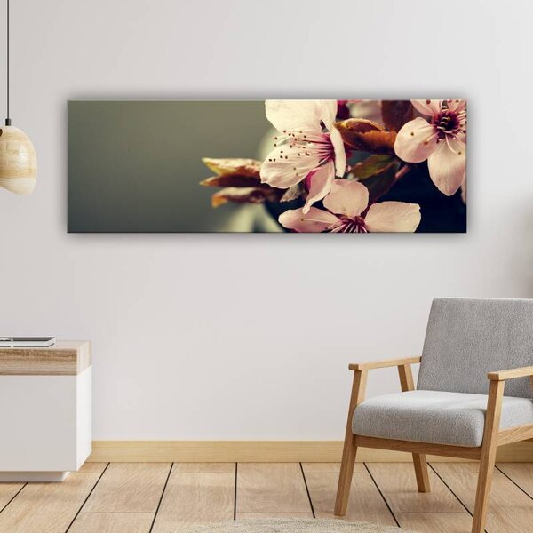 70x40 cm - Cseresznye és jade kövek vászonkép