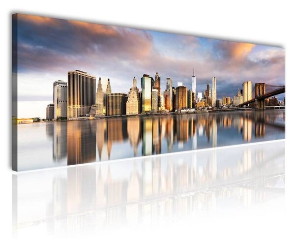70x40 cm - Sunrise Manhattan vászonkép