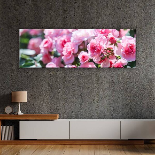 70x40 cm - Gyönyörű pink rózsák vászonkép
